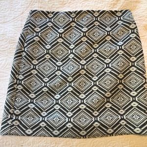 J Crew tribal pattern pencil skirt